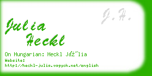 julia heckl business card